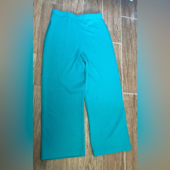St John Collection by Marie Gray Teal Knit  Pants - Picture 2 of 5
